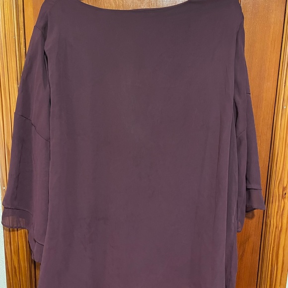 Maroon Flowy Lane Bryant Blouse - Picture 3 of 4